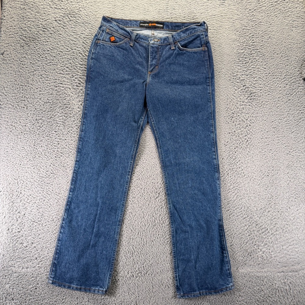 Wrangler Jeans Womens 10 Blue Cotton Denim Bootcut Travel Utility Workwear FR
